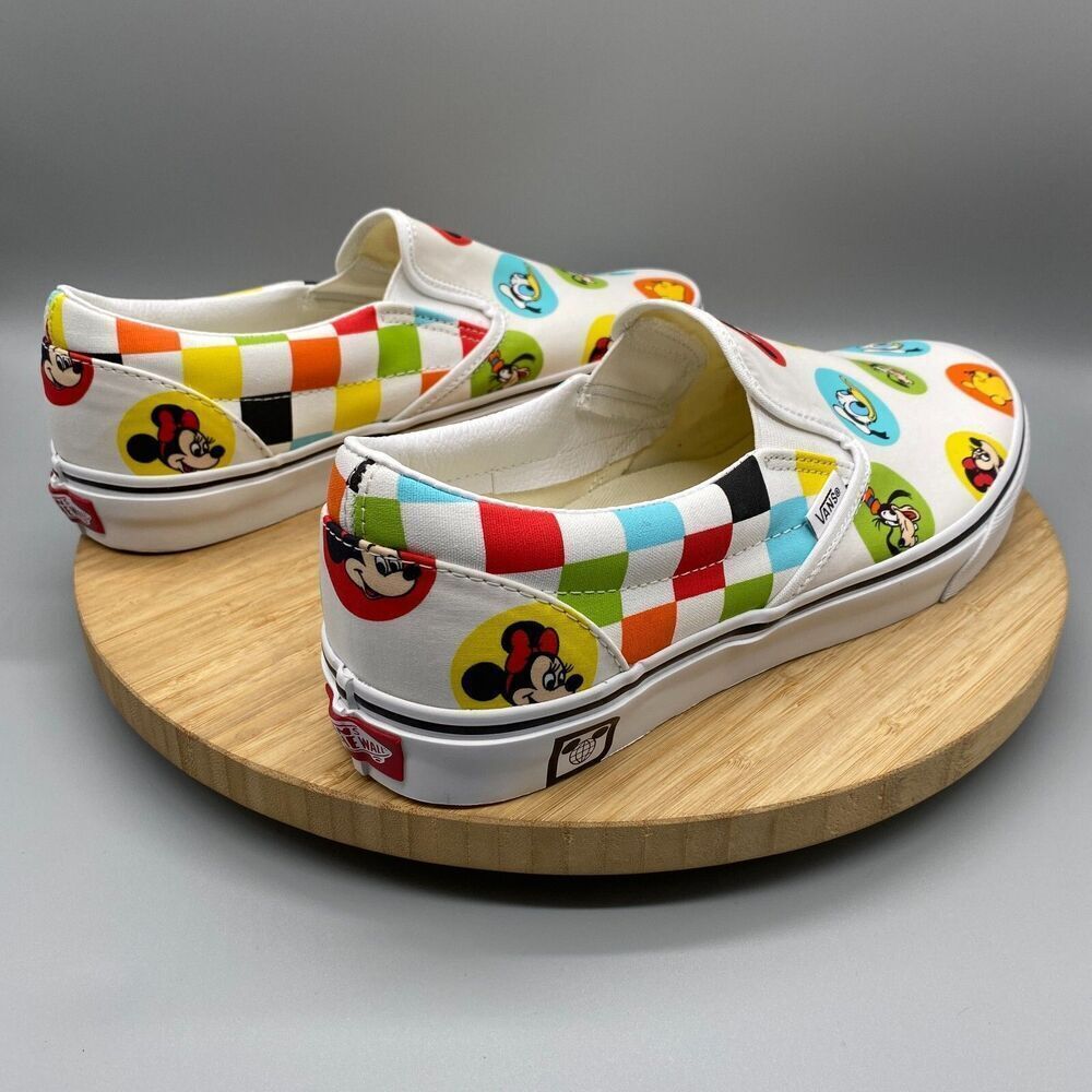 Vans Disney 50th Anniversary Mickey & Friends Slip-O White Sneaker Shoes Mens 10 - Picture 6 of 16